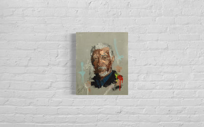 Portrait work UNTITLED(Morgan Freeman) contemporary painting art