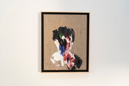 Raw Umber (Dark brown) Portrait work contemporary painting art