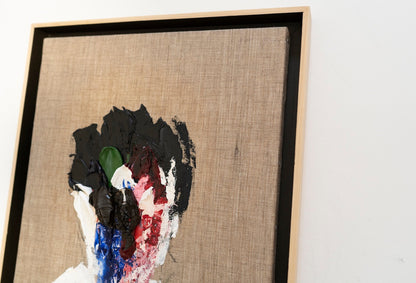 Raw Umber (Dark brown) Portrait work contemporary painting art