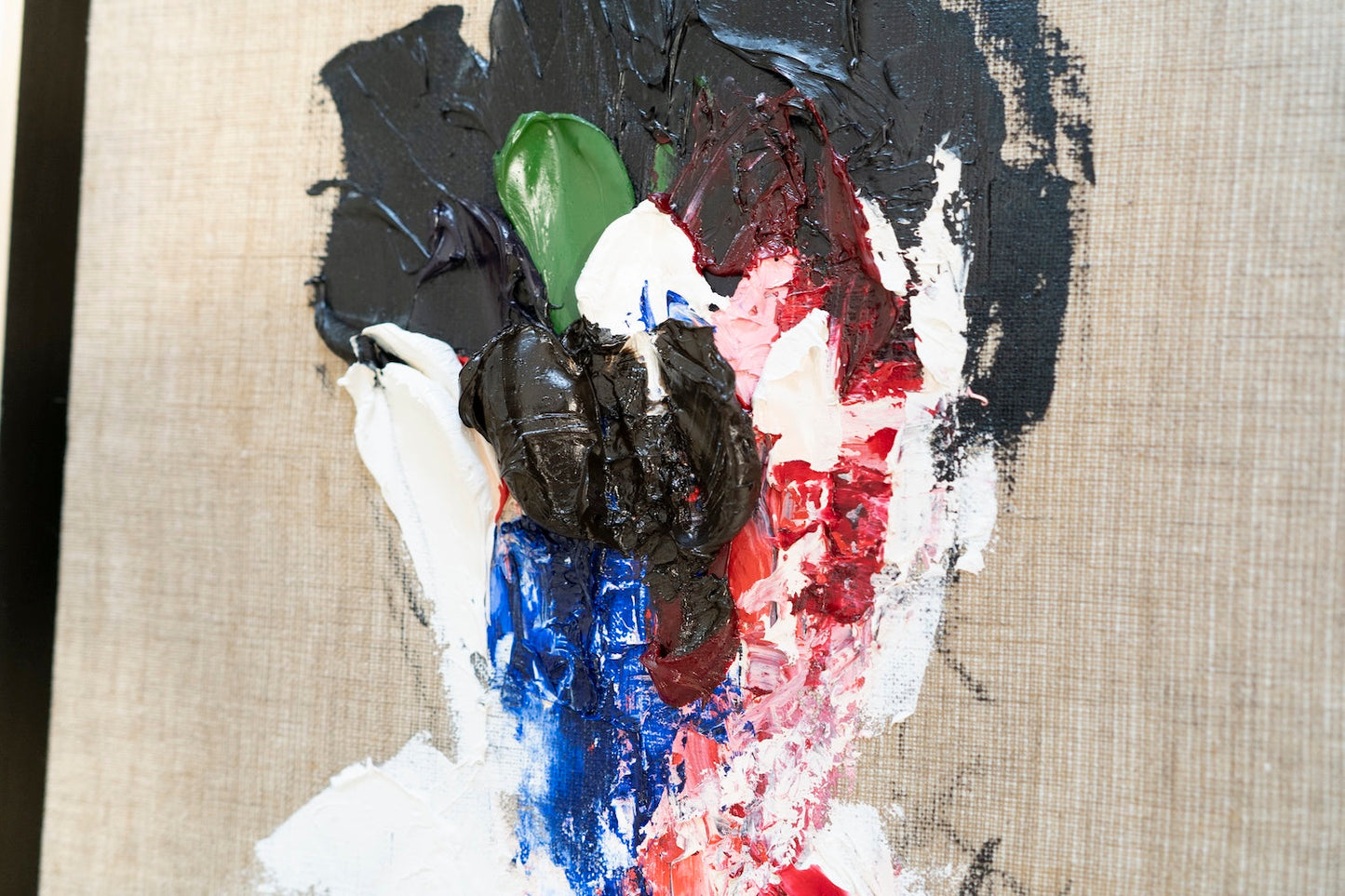 Raw Umber (Dark brown) Portrait work contemporary painting art