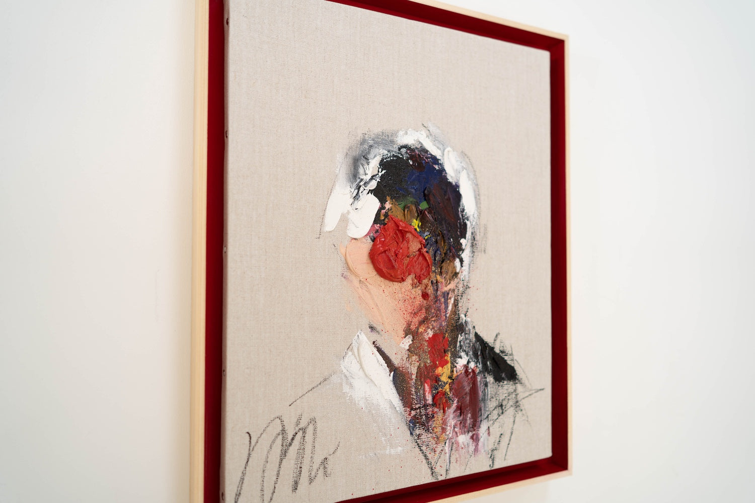 Red Portrait work contemporary painting art