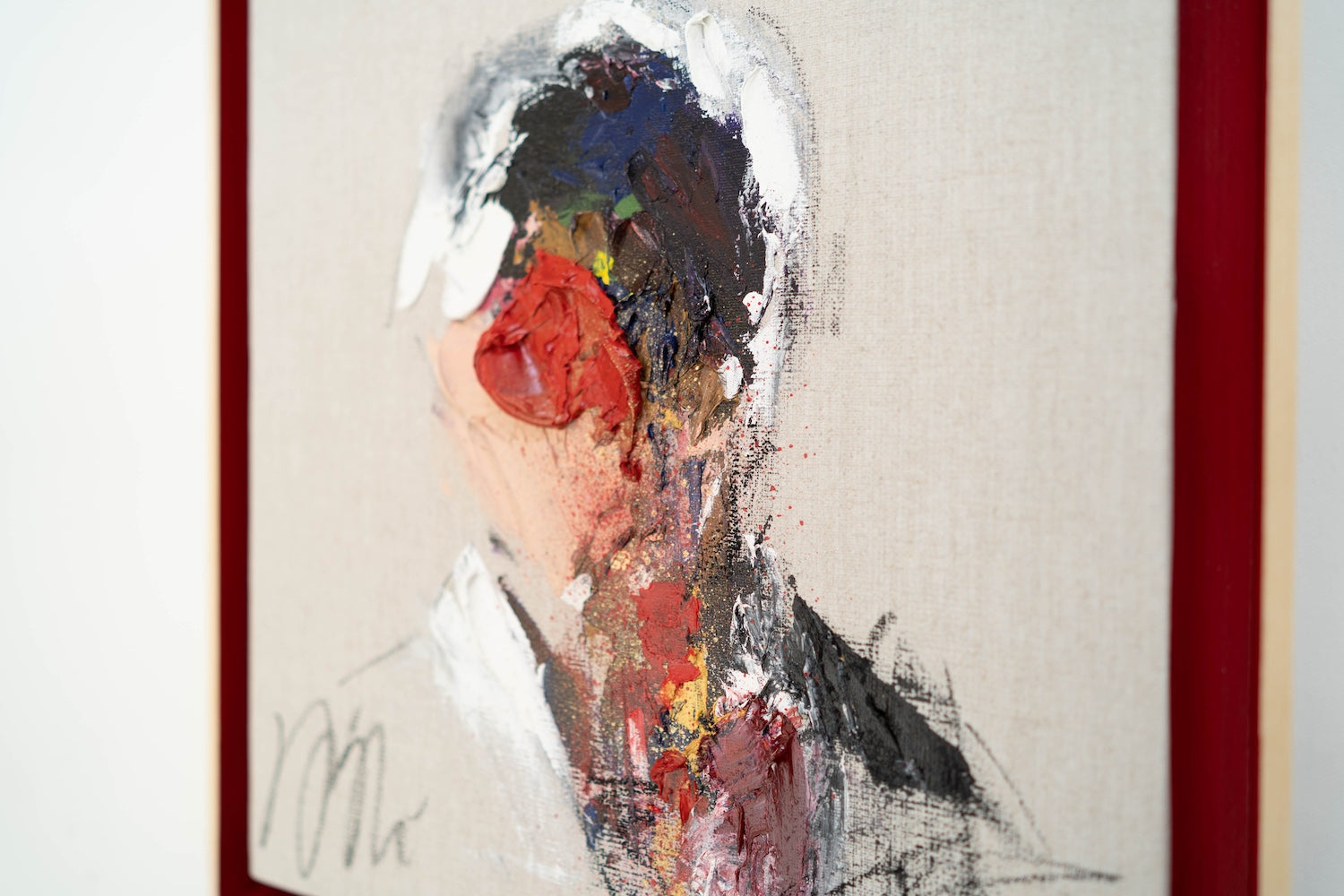 Red Portrait work contemporary painting art