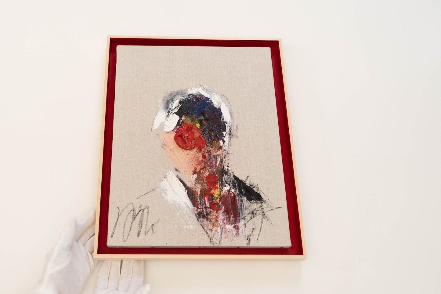 Red Portrait work contemporary painting art