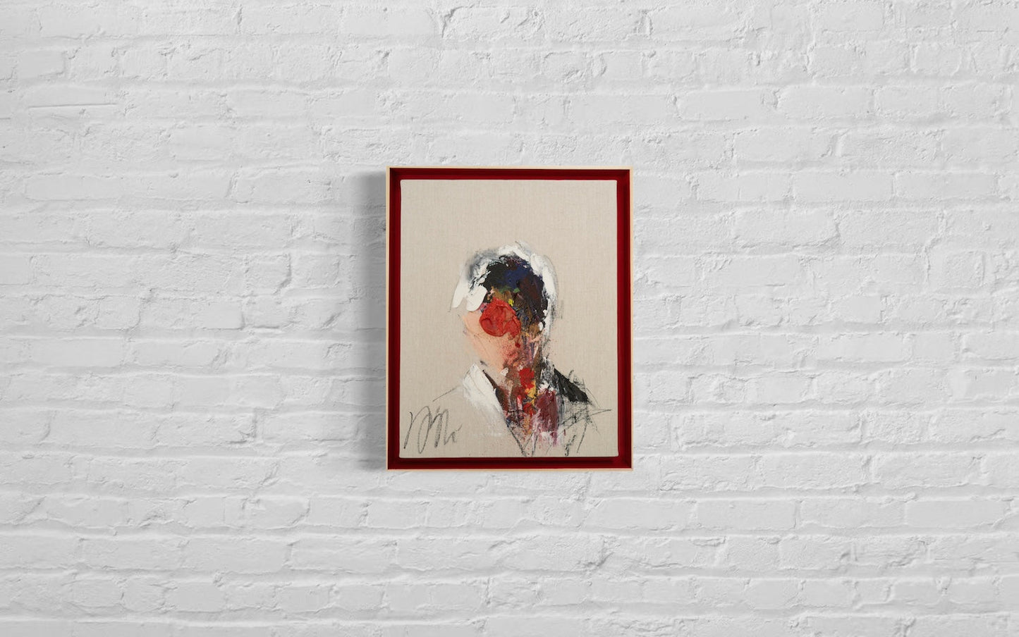 Red Portrait work contemporary painting art