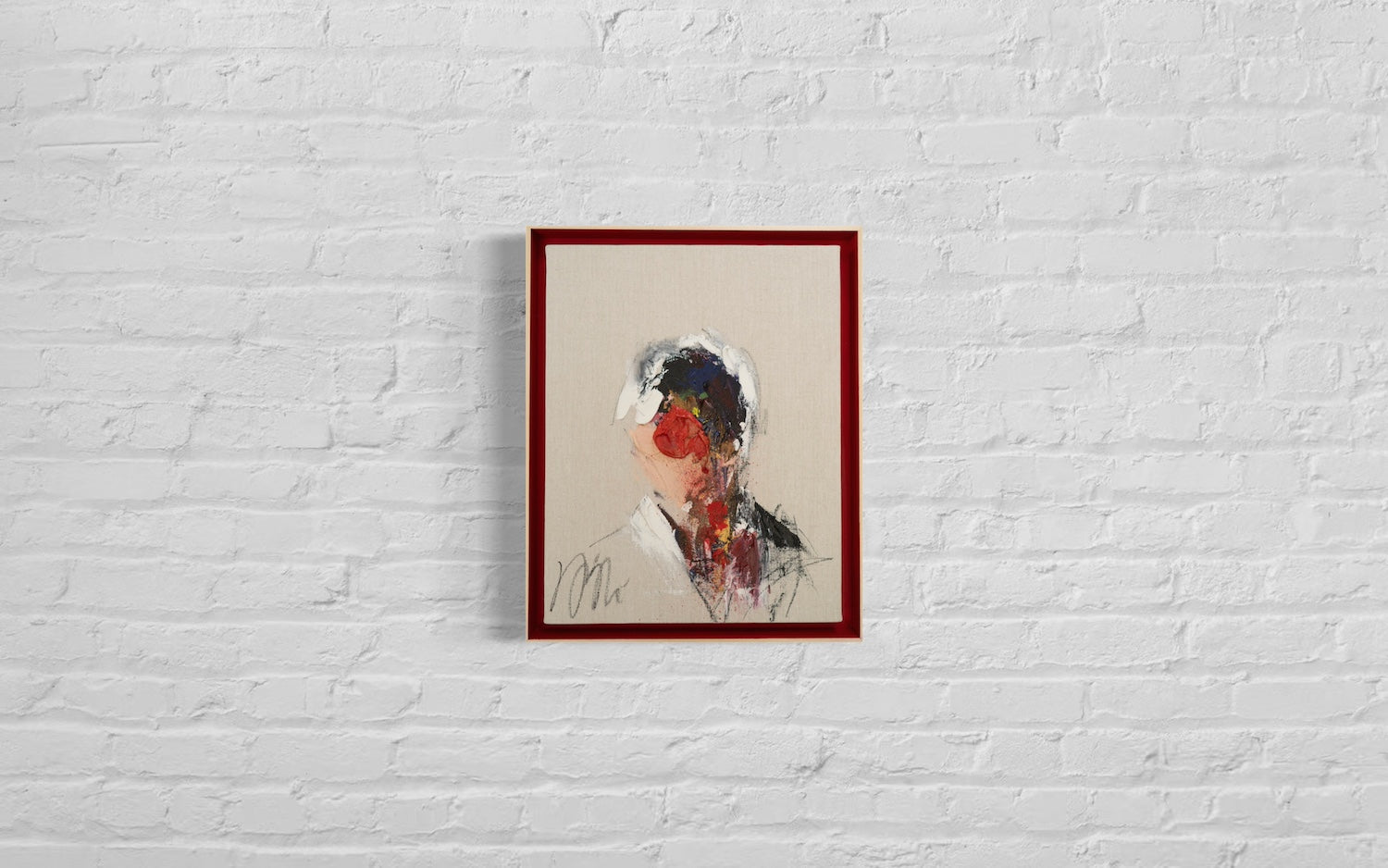 Red Portrait work contemporary painting art