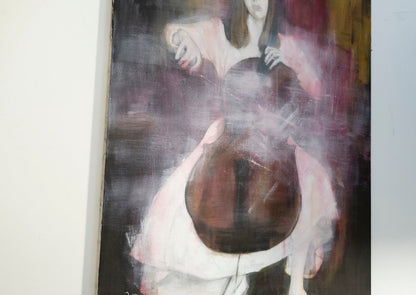 The Cellist contemporary painting art