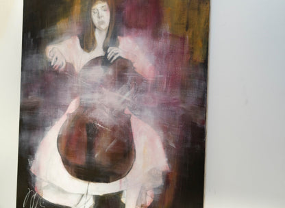 The Cellist contemporary painting art