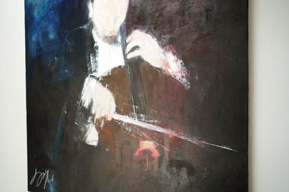 The Cellist contemporary painting art