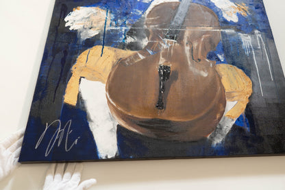 The Cellist contemporary painting art