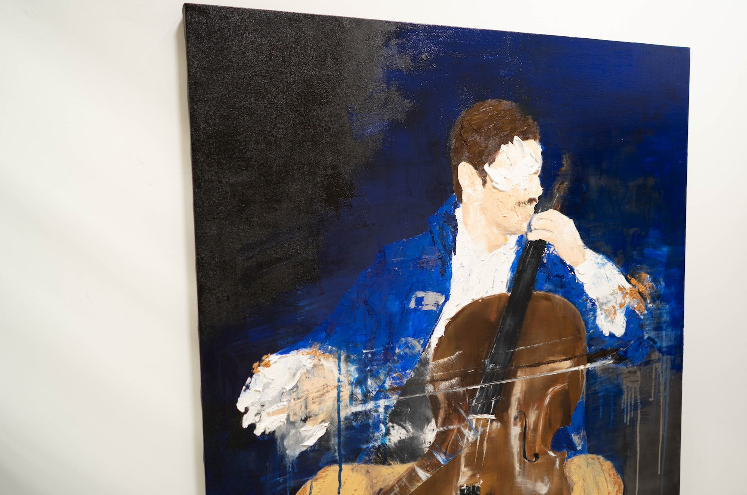 The Cellist contemporary painting art