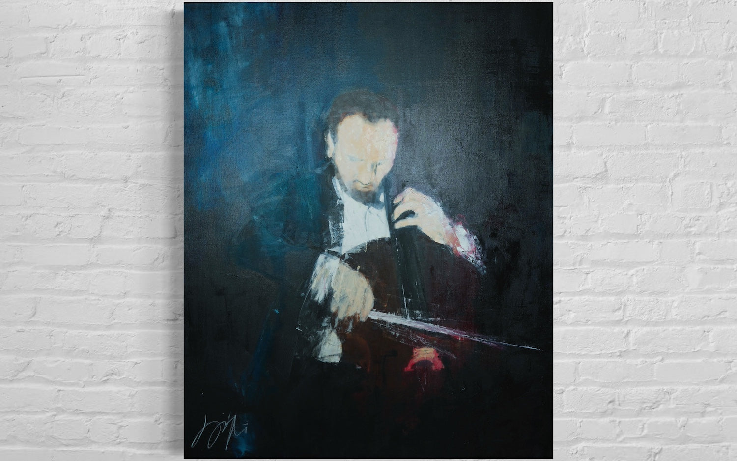 The Cellist contemporary painting art