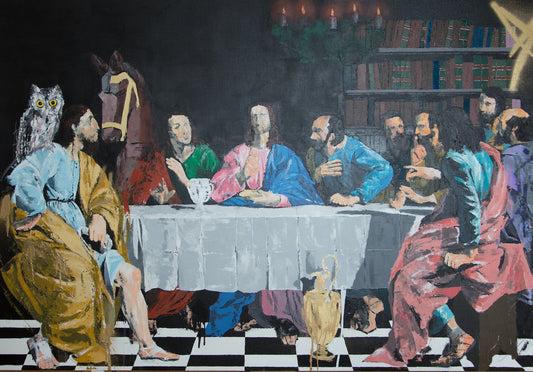 The last supper contemporary. contemporary painting art