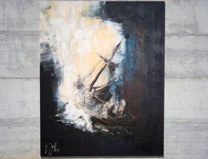 The Storm on the Sea of Galilee after Rembrandt contemporary painting art