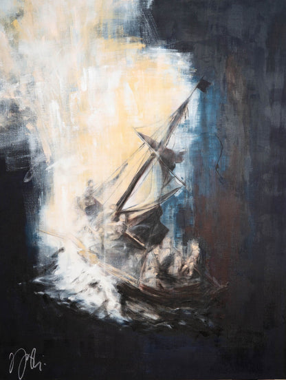 The Storm on the Sea of Galilee after Rembrandt contemporary painting art