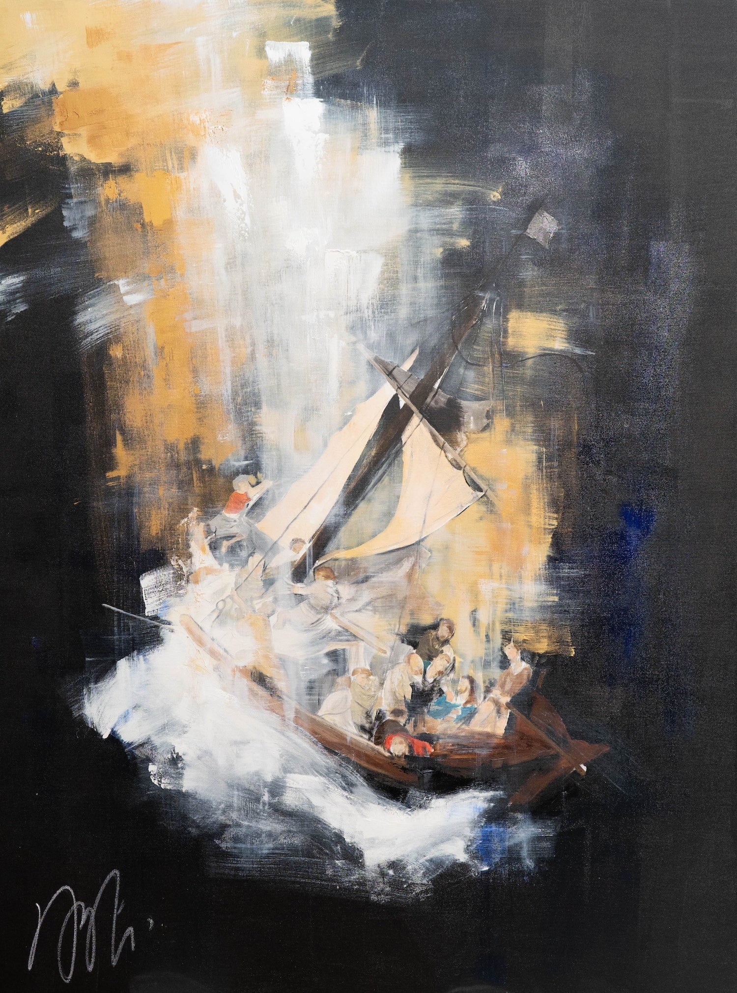 The Storm on the Sea of Galilee after Rembrandt contemporary painting art