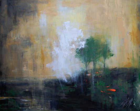 ’The Three Trees contemporary’ after Rembrandt contemporary painting art