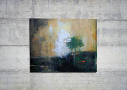 ’The Three Trees contemporary’ after Rembrandt contemporary painting art