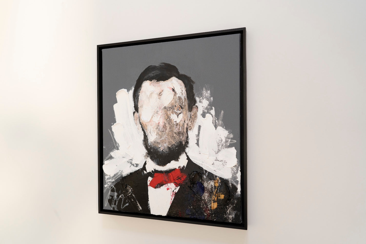 UNTITLED Portrait work (Abraham Lincoln) contemporary painting art