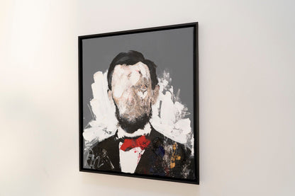 UNTITLED Portrait work (Abraham Lincoln) contemporary painting art