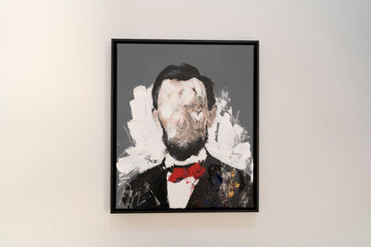 UNTITLED Portrait work (Abraham Lincoln) contemporary painting art