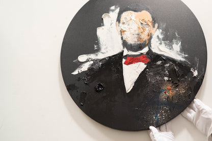 UNTITLED Portrait work (Abraham Lincoln) contemporary painting art