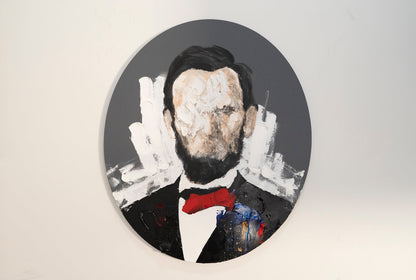 UNTITLED Portrait work (Abraham Lincoln) contemporary painting art