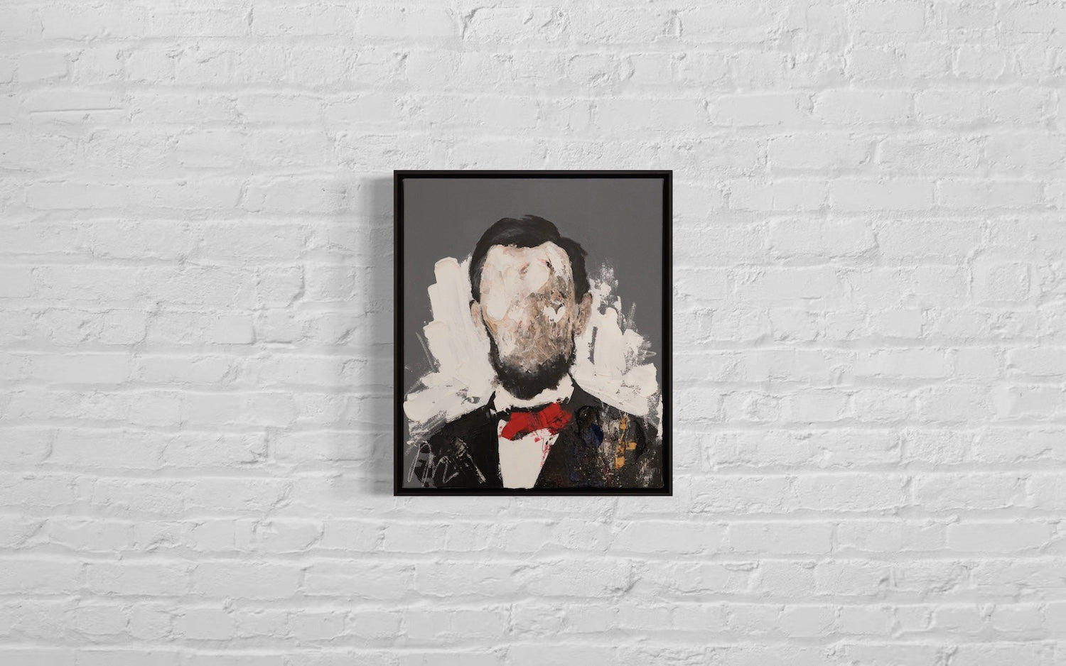 UNTITLED Portrait work (Abraham Lincoln) contemporary painting art