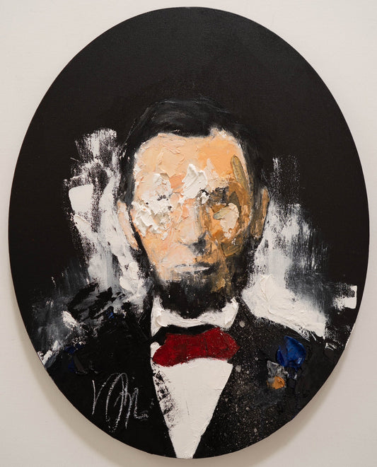 UNTITLED Portrait work (Abraham Lincoln) contemporary painting art