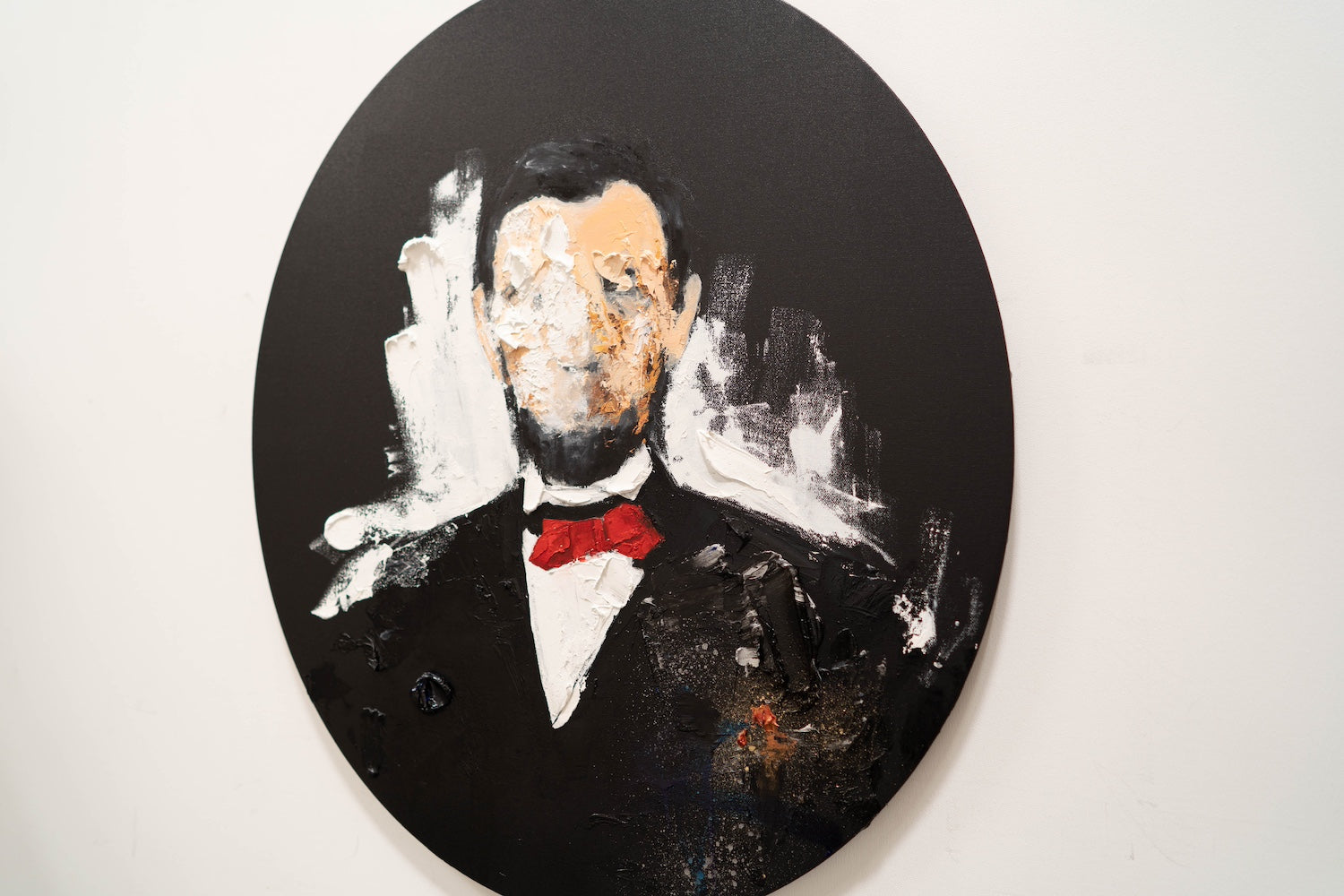 UNTITLED Portrait work (Abraham Lincoln) contemporary painting art