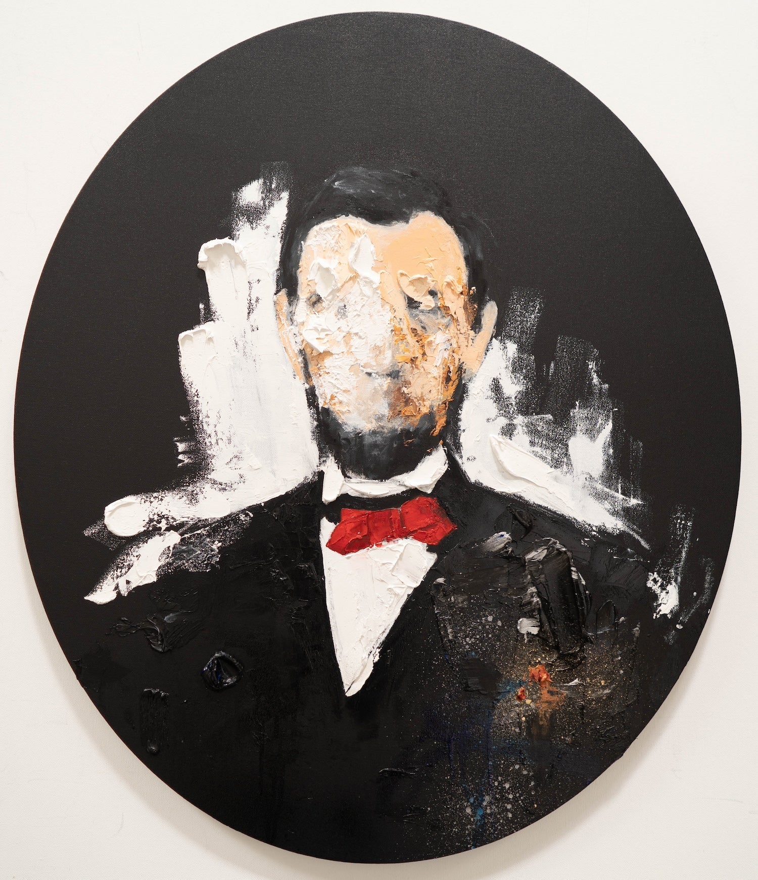 UNTITLED Portrait work (Abraham Lincoln) contemporary painting art