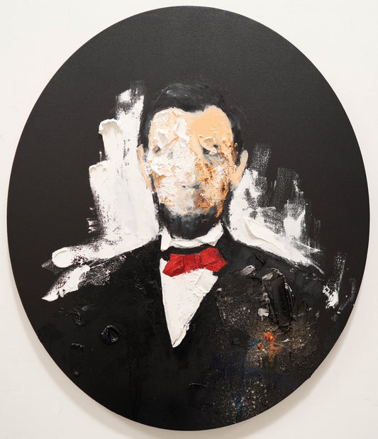 UNTITLED Portrait work (Abraham Lincoln) contemporary painting art