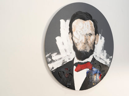 UNTITLED Portrait work (Abraham Lincoln) contemporary painting art