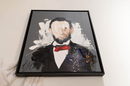 UNTITLED Portrait work (Abraham Lincoln) contemporary painting art