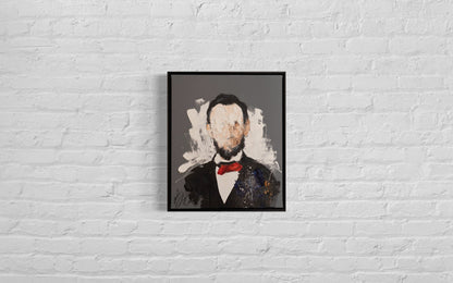 UNTITLED Portrait work (Abraham Lincoln) contemporary painting art