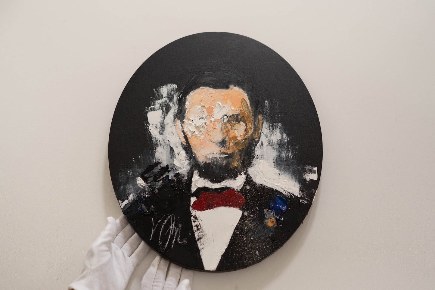UNTITLED Portrait work (Abraham Lincoln) contemporary painting art