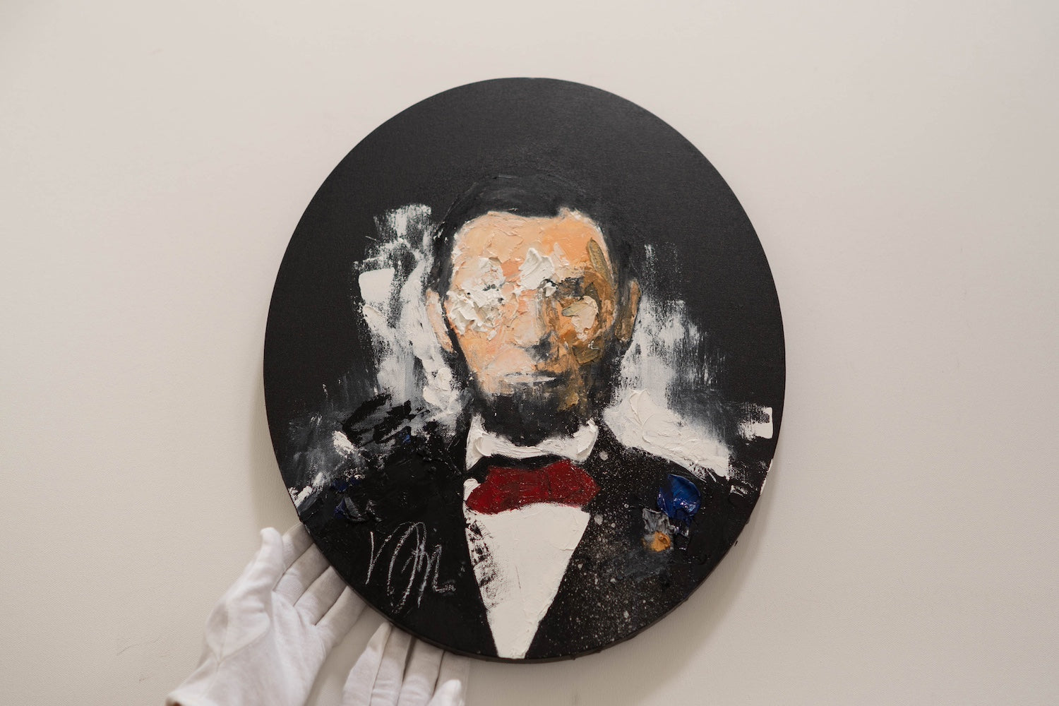 UNTITLED Portrait work (Abraham Lincoln) contemporary painting art