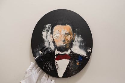 UNTITLED Portrait work (Abraham Lincoln) contemporary painting art