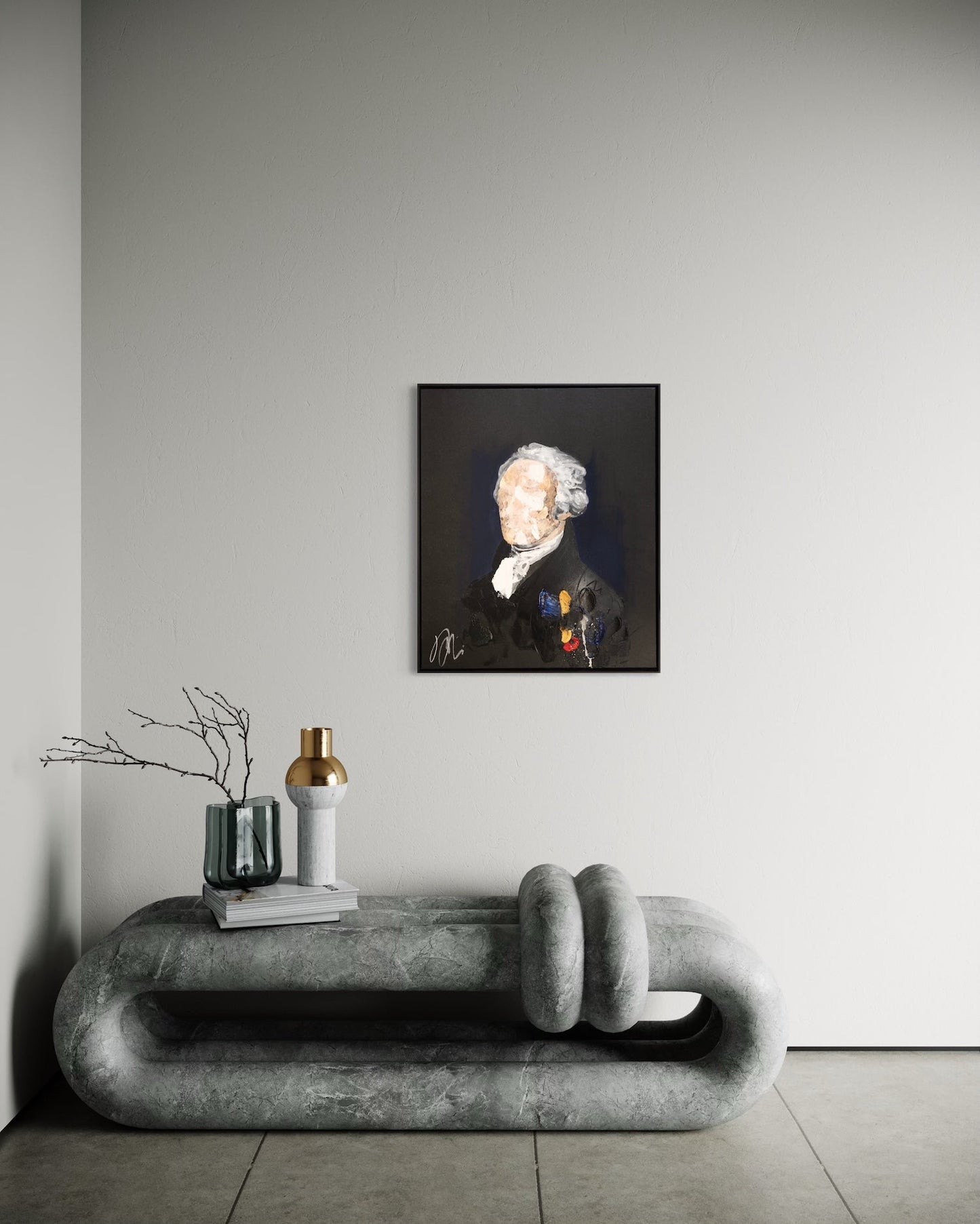UNTITLED Portrait work (Alexander Hamilton) contemporary painting art