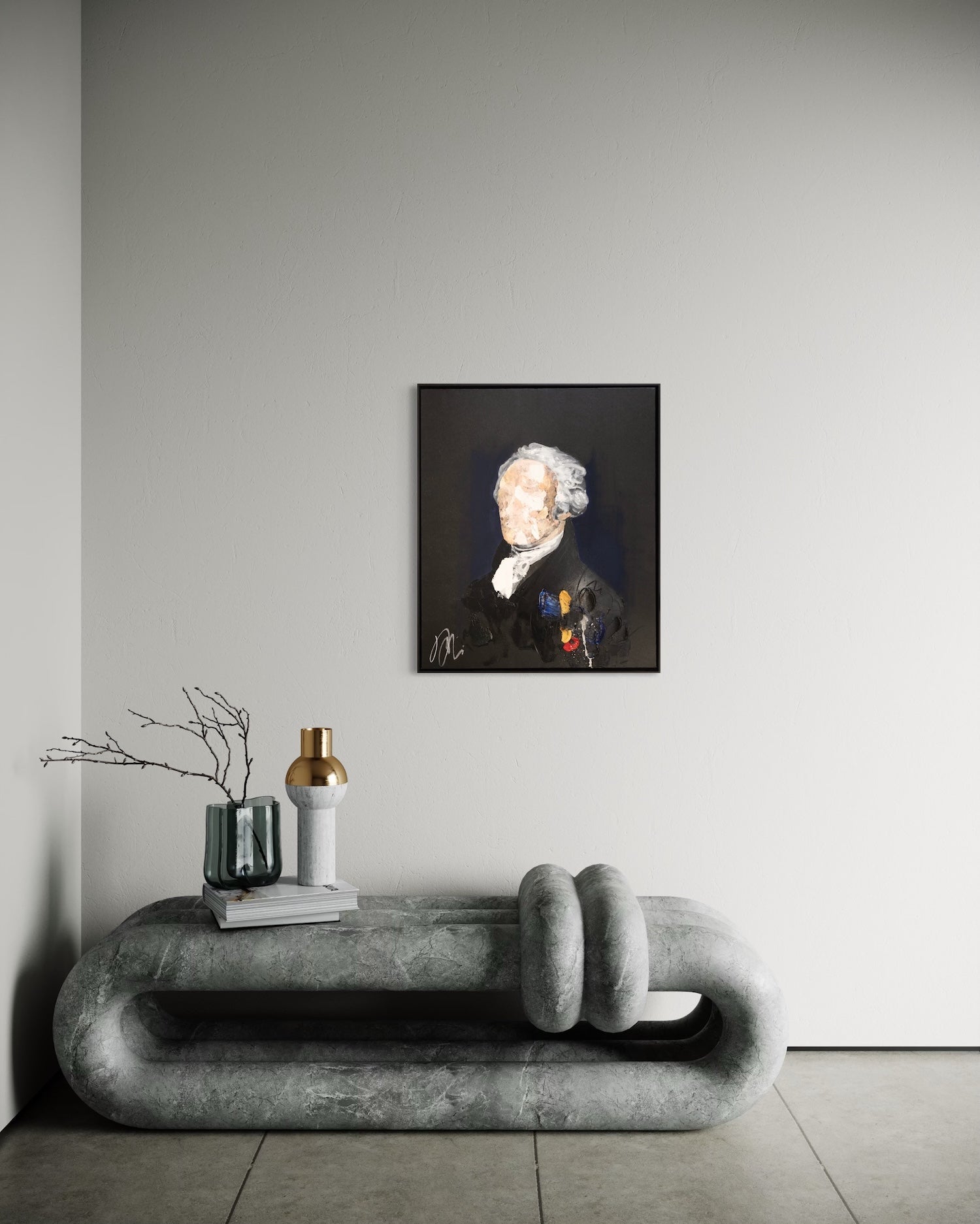 UNTITLED Portrait work (Alexander Hamilton) contemporary painting art