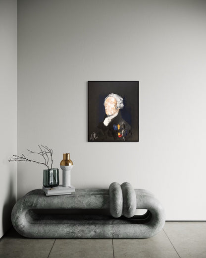 UNTITLED Portrait work (Alexander Hamilton) contemporary painting art