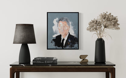 UNTITLED Portrait work (Bill Clinton) contemporary painting art