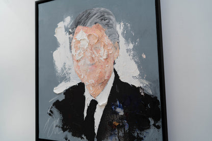 UNTITLED Portrait work (Bill Clinton) contemporary painting art