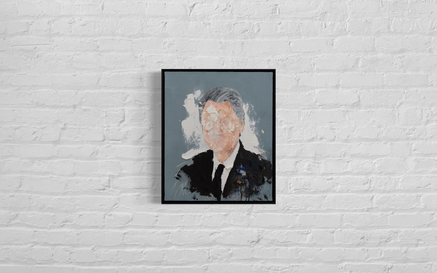 UNTITLED Portrait work (Bill Clinton) contemporary painting art
