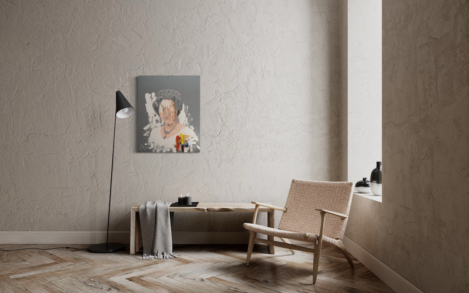UNTITLED Portrait work (Elizabeth II) contemporary painting art