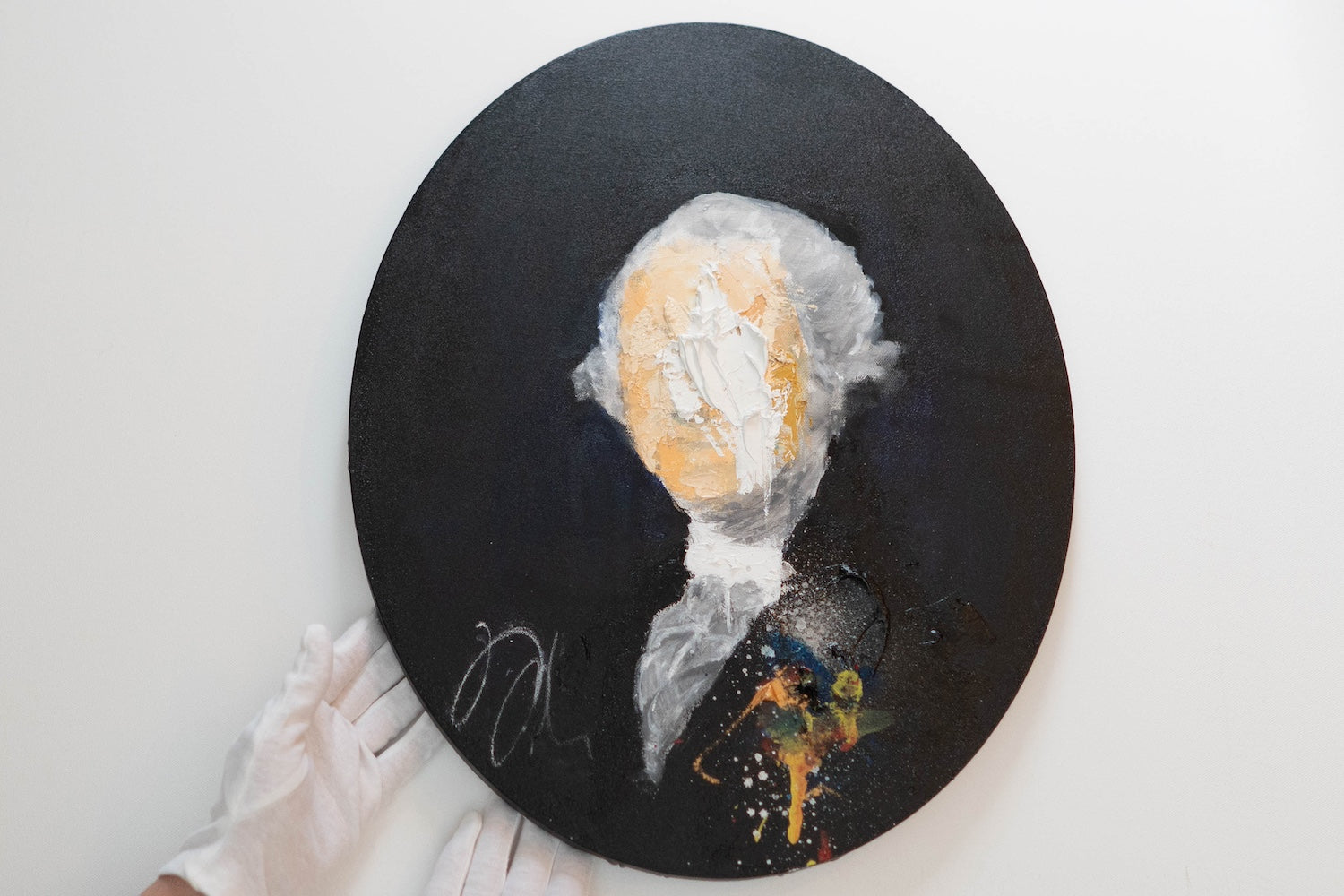 UNTITLED Portrait work (George Washington) contemporary painting art