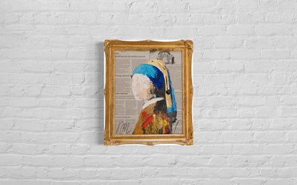UNTITLED Portrait work (Girl with a Pearl Earring) contemporary painting art