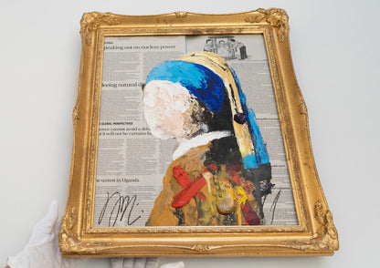 UNTITLED Portrait work (Girl with a Pearl Earring) contemporary painting art