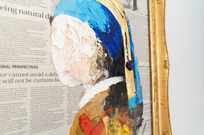 UNTITLED Portrait work (Girl with a Pearl Earring) contemporary painting art