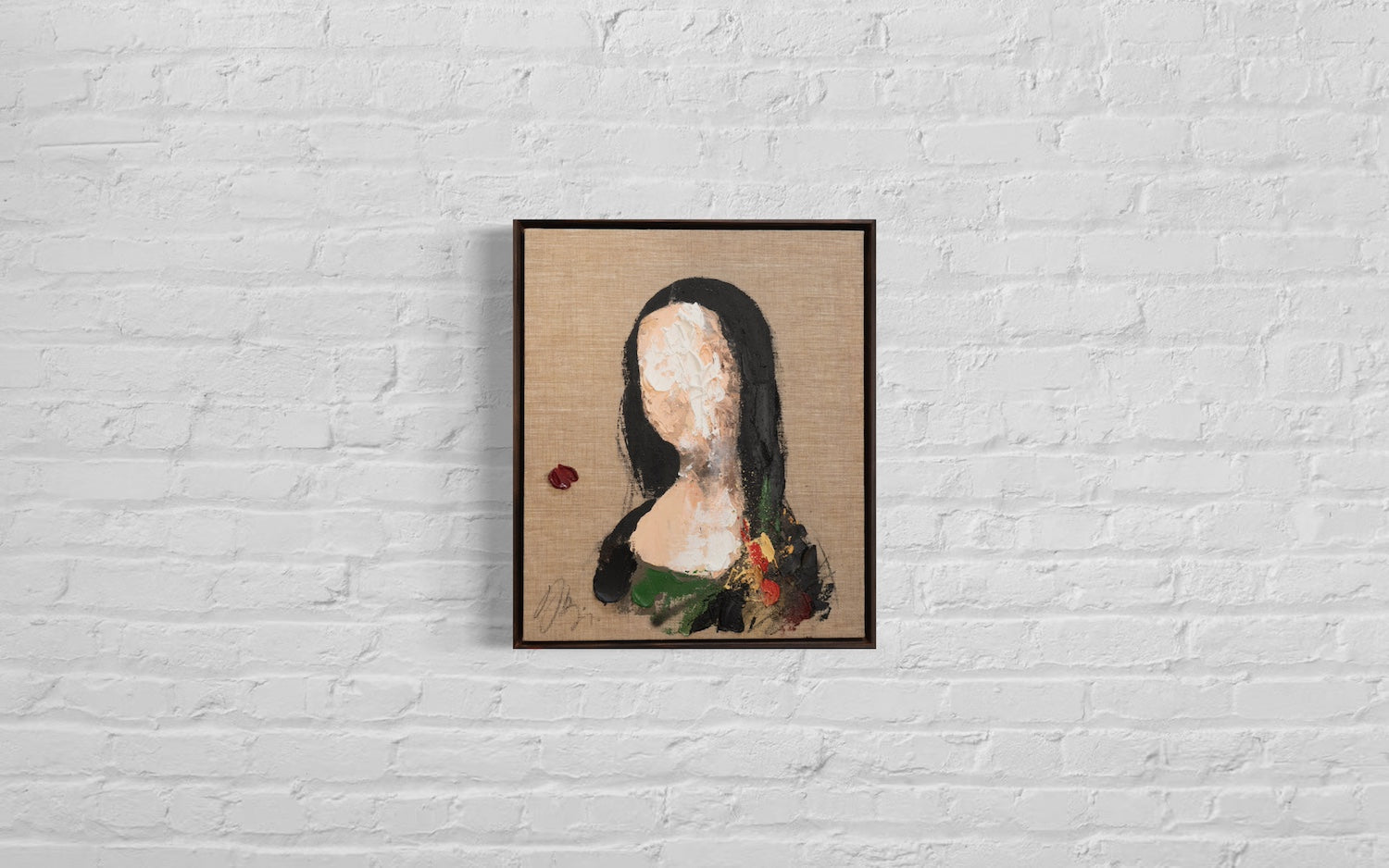 UNTITLED Portrait work (Mona Lisa) contemporary painting art