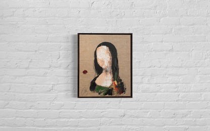 UNTITLED Portrait work (Mona Lisa) contemporary painting art